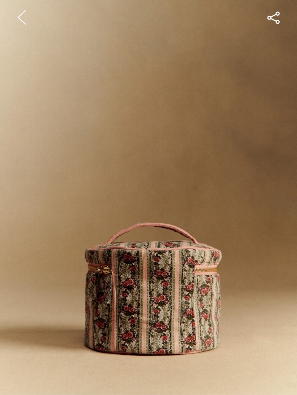 Sezane Pink Floral Travel Vanity Case - Picture 2 of 4